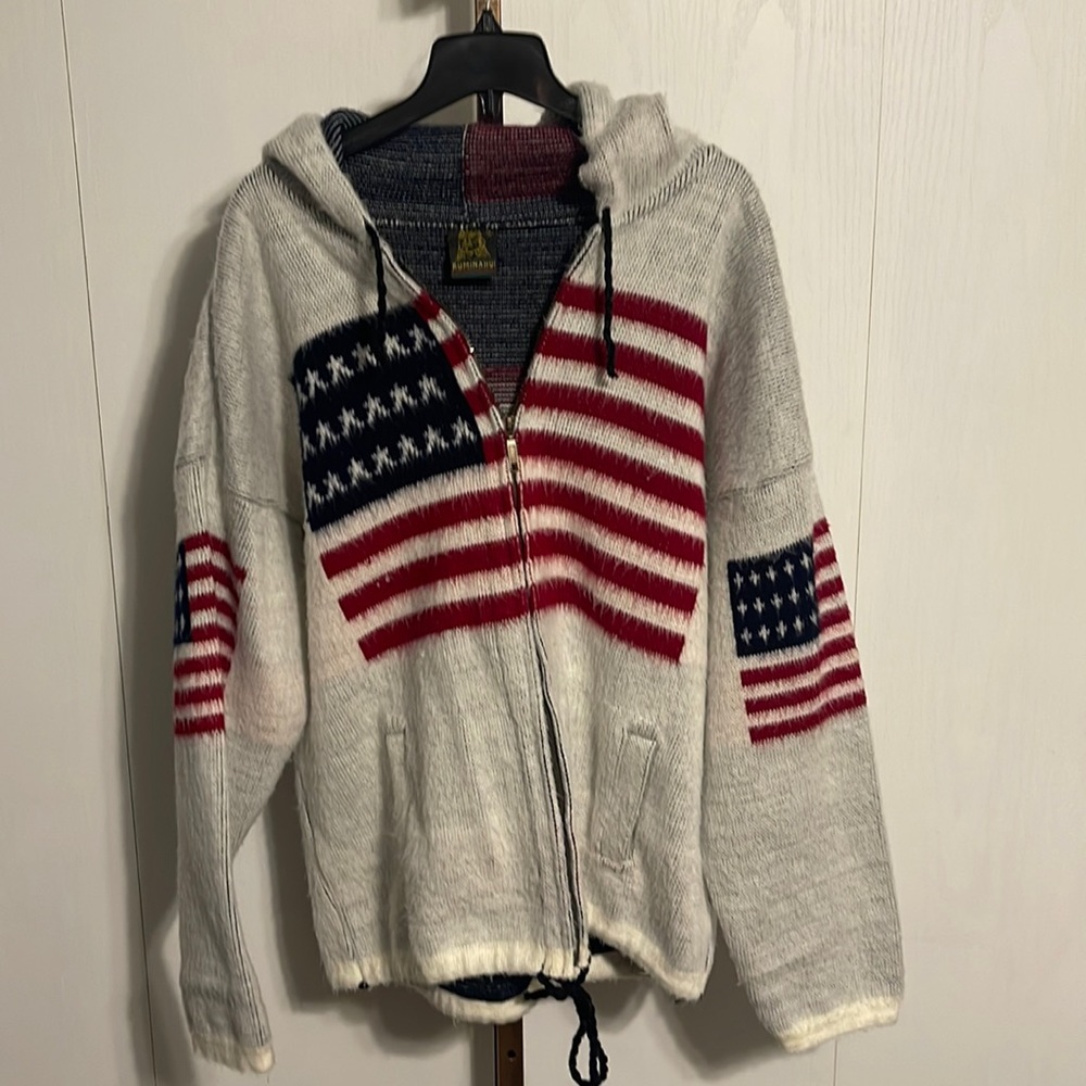 Yellowstone inspired  -Vintage - wool Flag jacket - pocketed front --